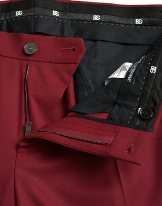 Rote Wollhose für Herren, Slim Fit