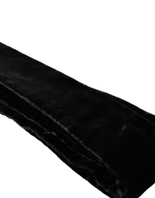 Schwarzer Viskose-Breitgürtel für Damen