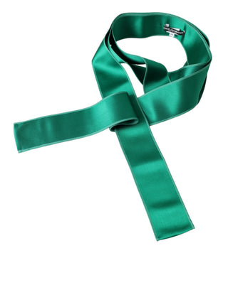 Cinturón de cintura para mujer de satén de seda verde
