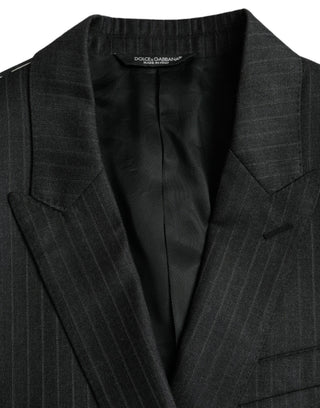 Dark Gray Stripe MARTINI Single Breasted Coat Blazer