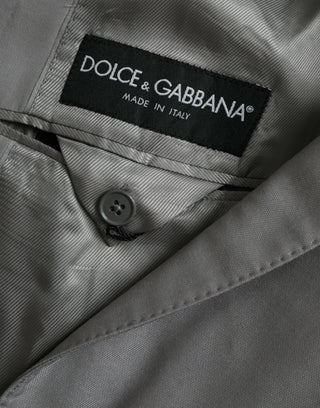 Blazer de abrigo de un solo botón de lana gris Peak