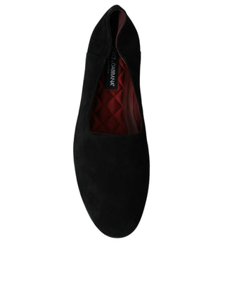 Schwarze Wildleder-Slipper Formelle Slip-on-Schuhe