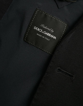 Dark Blue Wool Single Breasted Coat Blazer