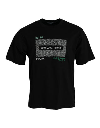 Black With Love Always Rundhals-Top T-Shirt