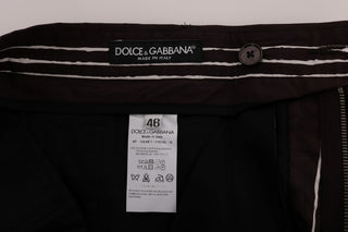Shorts casuales de cáñamo a rayas burdeos y blancas