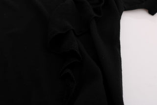 Schwarze Bluse/Shirt aus 100 % Wolle