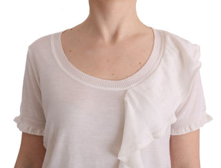 Blusa T-shirt Blanca 100% Lana