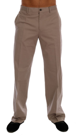 Beige Baumwoll-Stretch-Chino-Hose