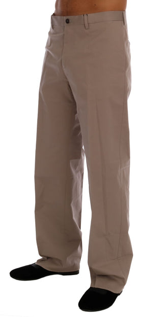 Beige Baumwoll-Stretch-Chino-Hose