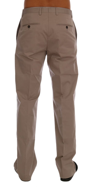 Beige Baumwoll-Stretch-Chino-Hose