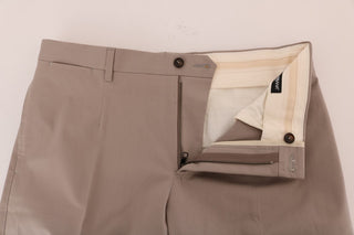 Beige Baumwoll-Stretch-Chino-Hose