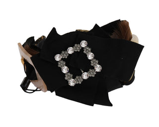 Diadema de Cristal Transparente y Marrón