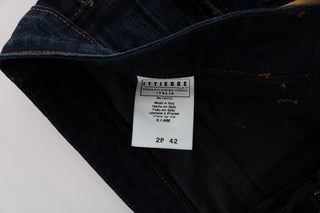 Jeans de Mezclilla de Algodón Ajustados Azules