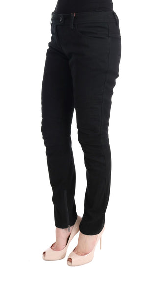 Pantalones Casual de Algodón Ajustados Negros