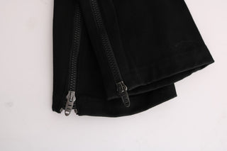 Pantalones Casual de Algodón Ajustados Negros