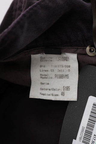 Braune verkürzte Freizeithose aus Baumwolle