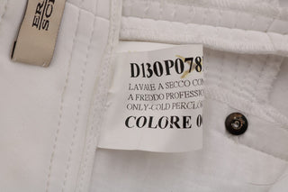 Pantalones Casual de Algodón Ajustados Blancos