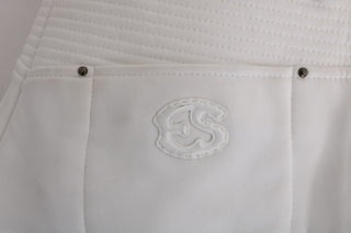 Pantalones Casual de Algodón Ajustados Blancos