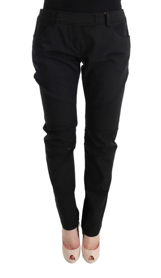 Pantalones Casual de Algodón Ajustados Negros