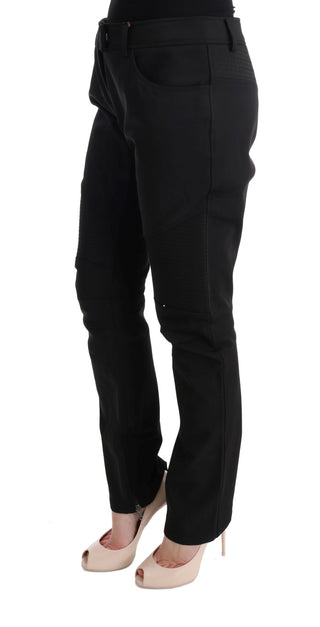 Pantalones Casual de Algodón Ajustados Negros