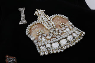 Vestido de Encaje Negro "SOY UNA PRINCESA" con Cristales