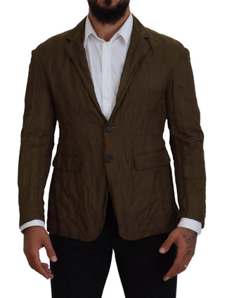Grüner Einreiher Herrenmantel Blazer Jacke