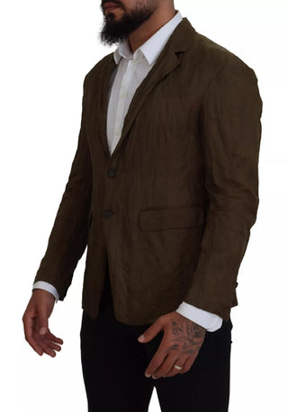 Grüner Einreiher Herrenmantel Blazer Jacke