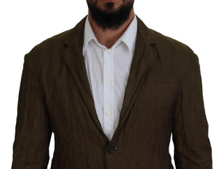 Grüner Einreiher Herrenmantel Blazer Jacke