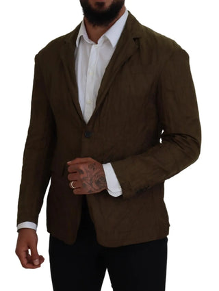 Grüner Einreiher Herrenmantel Blazer Jacke