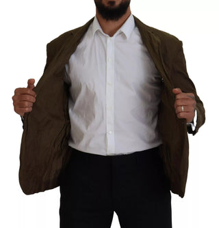 Grüner Einreiher Herrenmantel Blazer Jacke