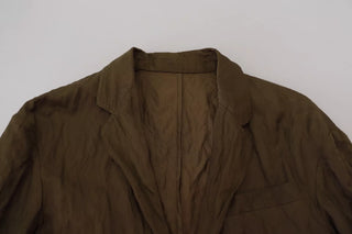 Grüner Einreiher Herrenmantel Blazer Jacke