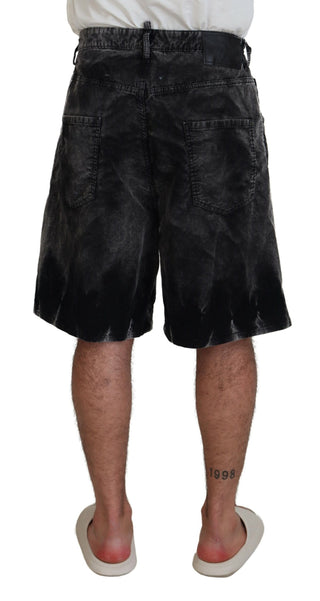 Bermuda-Shorts aus grauem Baumwoll-Cord