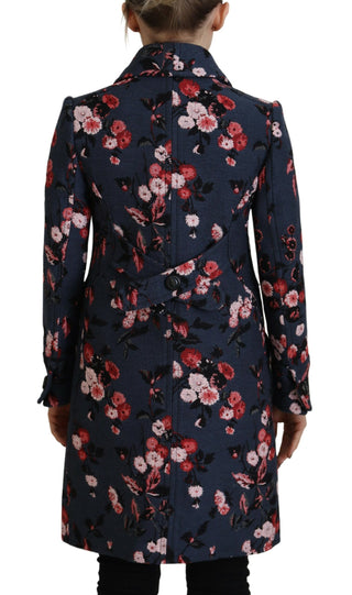 Chaqueta blazer larga para mujer multicolor con estampado