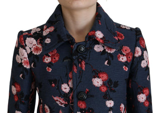 Chaqueta blazer larga para mujer multicolor con estampado