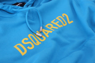 Blauer Logo-Print Baumwoll-Hoodie Sweatshirt