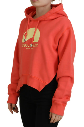 Pinker Logo Print Baumwoll Hoodie Sweatshirt Pullover