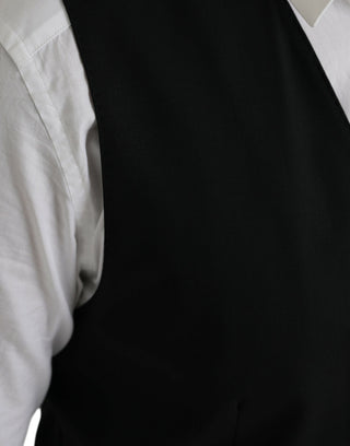 Schwarze Weste aus Wolle für festliche Anlässe