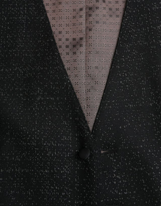 Schwarze, braune Seiden-Westenkleid, formelle Weste