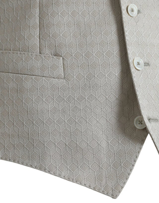 Cremefarbene Baumwoll-Westenkleid Formale Weste