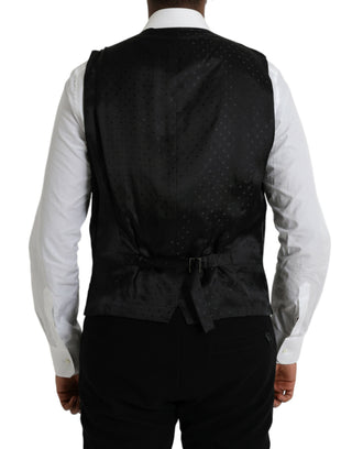 Schwarze Seidenweste Kleid Formelle Weste