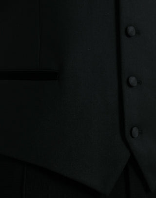 Schwarze Seidenweste Kleid Formelle Weste