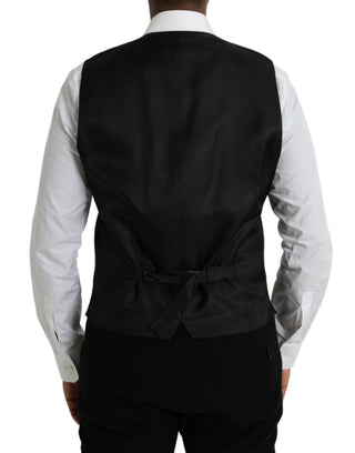 Chaleco formal negro de lana para vestir