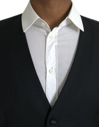 Chaleco formal negro de lana para vestir