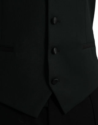 Chaleco formal negro de lana para vestir
