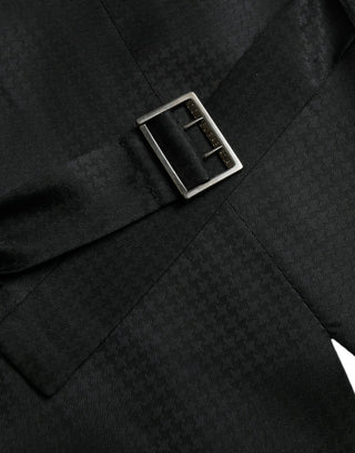 Chaleco formal negro de lana para vestir