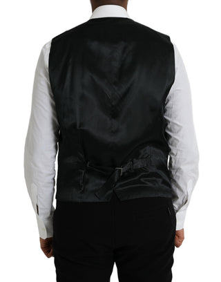 Chaleco formal negro de lana para vestir