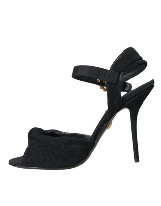 Schwarze High Heels aus Wildleder mit Verzierungen