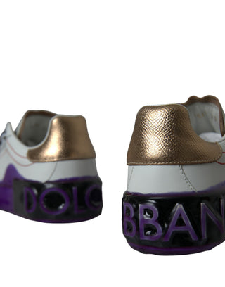 Weiße Portofino Low Top Sneakers aus Leder
