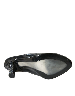 Schwarze Kristall Aschenputtel High Heels Pumps Schuhe