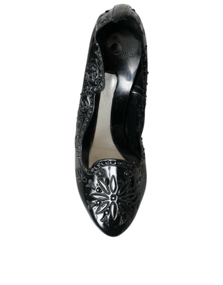 Schwarze Kristall Aschenputtel High Heels Pumps Schuhe